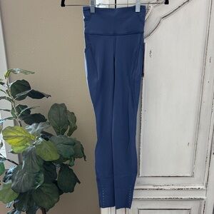 NWT Lululemon Fast and Free HR Tight 28” w Pockets Size 0 in BRBU Brilliant Blue